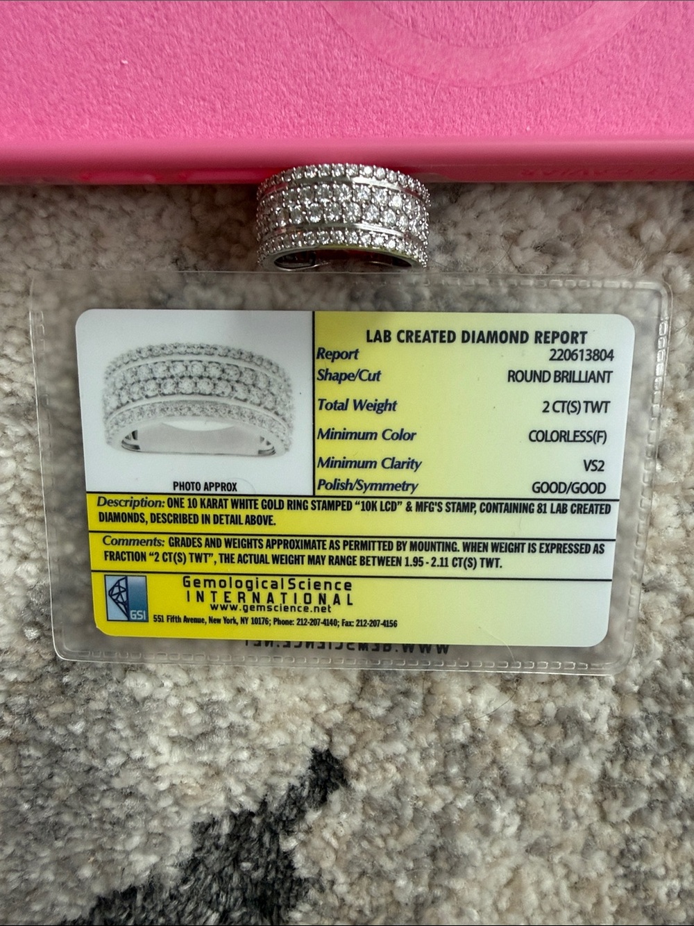 Kay Jewelers White and Silver Lab-Created Diamond Stackable Ring